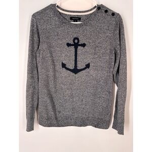 Nautica Womens Sz S Coastal Preppy Old Money Fisherman Sweater Resort Cruise